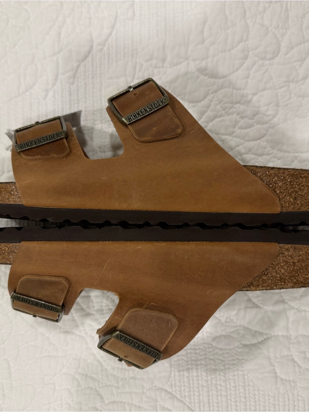 Birkenstock Men's Brown Leather Two-Strap Sandals - Picture 6 of 15
